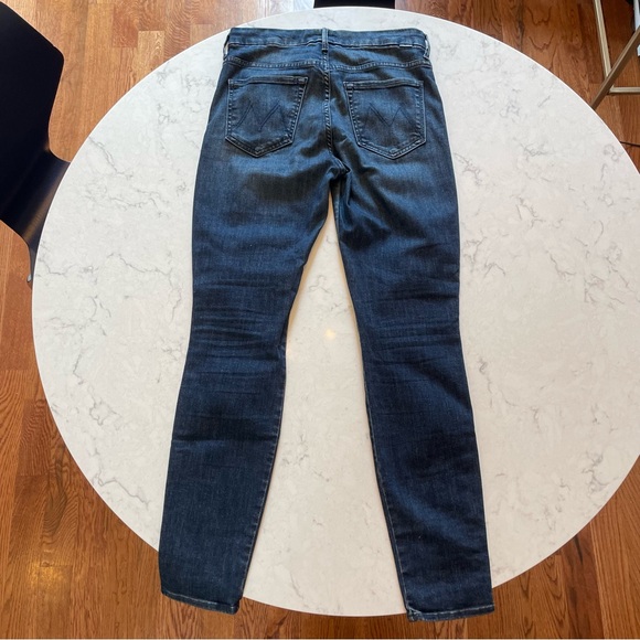 Mother 💙 High Waisted Looker Skinny Jean Here Kitty Kitty Glitter Racer Size 27 - Picture 3 of 11